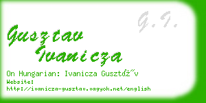 gusztav ivanicza business card